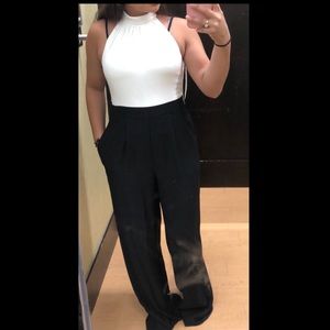 Formal Black & White Jumpsuit